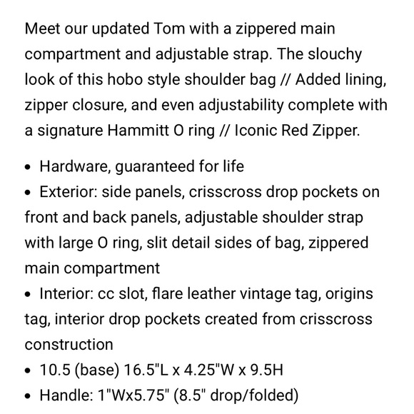 NWT, Hammitt Tom Zip Hobo Bag & 110 North Wallet in Black/Gunmetal - Picture 6 of 10